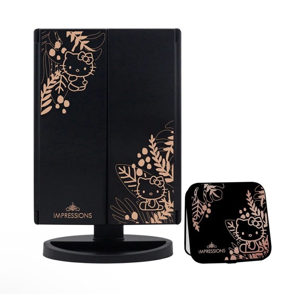 Hello Kitty® Trifold LED Tri-Tone Mirror+ Compact Mirror Bundle Set